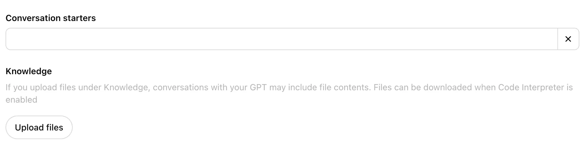 upload files to your custom GPT